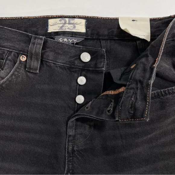 NWT‎ We The Free Jeans Size 25 Free People Black Curvy Siren Low Rise Straight - Picture 7 of 9
